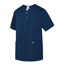 BP Med Tunics 1741-853-110 Slip-on tuniek voor hem en haar - 1/2 mouw - Discrete V-hals - 50% polyester, 50% lyocell - standaard pasvorm - Maat: XS - Kleur: nachtblauw