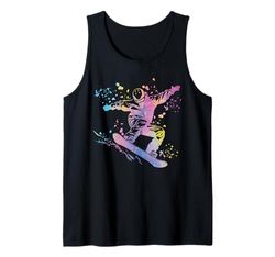 Snowboarder Snowboard Colorato Snowboard Canotta