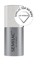 Semilac Vernis à ongles semi-permanent, top no wipe, 7 ml