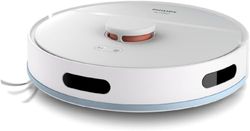 Philips Homerun Serie 2000 2° Gen: robot di aspirazione e pulizia 2 in 1, potenza di aspirazione 6.000 pa 130 minuti di autonomia, navigazione laser, tappeto boost, controllo app, bianco artico