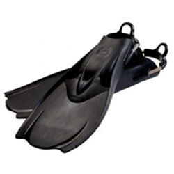 Hollis F1 Bat Fin Adjustable Spring Strap Fins Black Mens 10-12 (XLarge) by Hollis