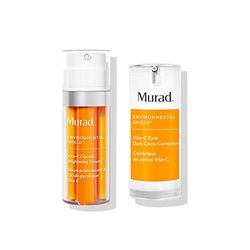 Murad Environmental Shield Brighten Protect Duo | Daily Facial Vitamin C Brightening Serum with Glycolic Acid | Mineral Face Sunscreen SPF 50-Blue Light Defense | UVA/UVB Protection