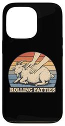 Goat Rolling Fatties Pun Joke Animal Lover Case for iPhone 13 Pro