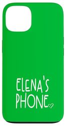 Elena's Phone Prénom personnalisé Elena Blanc Vert Coque pour iPhone 13