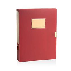 JOYLYJOME Scatola portaoggetti di alta qualità, adatta per conservare documenti, colore retrò, rosso (confezione da 18)