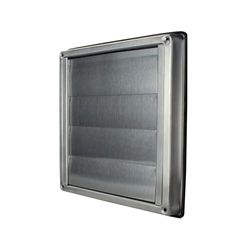 MKK - 10798-004 – Cappa di scarico in acciaio inox, griglia di ventilazione per esterni, resistente agli acidi, per sistemi di scarico, griglia in acciaio inox con lamelle Ø 100 mm