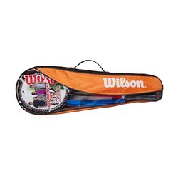 Wilson Badminton 4 PC Kit V2, Unisex Adulto, Rosso/Arancione, G3 (4)