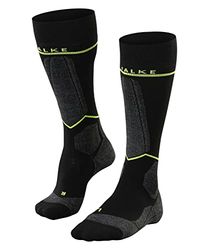 FALKE SK Energizing Wool M Kh lana filo funzionale con compressione 1 paio, Calzini da sci Uomo, Nero Black-Lightning 3171, 43-46