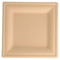 García de pou Assiettes Carrées ''Bionic'' 16X16X1 Cm Naturel Cellulose - 1000 unités