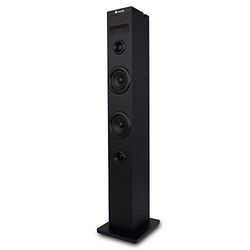 NGS SKY CHARM - 50 W Bluetooth-Geluidstoren met Afstandsbediening, Optische Ingang, USB, FM-Radio en AUX IN (Zwart)