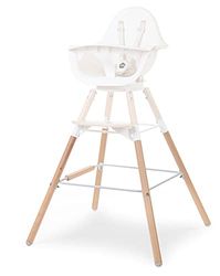 Childhome Conjunto de pernas extra longas para cadeira alta evolu 2, adapta-se à ilha de cozinha ou a um bar com uma altura de 90 cm, apoio para os pés, madeira de faia, fácil de montar, cor natural