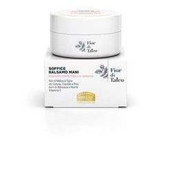 Helan, Fior di Talco - Creme Main et Ongles Sèches et Gercées, Émolliente contre Agents Atmosphériques, Baume Nourrissant et Parfumé, Crème Main Reparatrice avec Beurre de Karité, 50 ml, Made in Italy