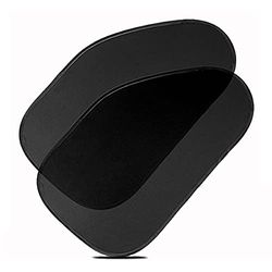 Zone Tech Side Window Cling On Sun Shades- 2-Pack Mesh Car Pop-Up Non Suction Cups Needed Sunshade