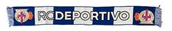 Real Club Deportivo de La Coruña Biały Niebieski Szalik w Pionowe Paski, 130x20 Mieszany, Niebieski