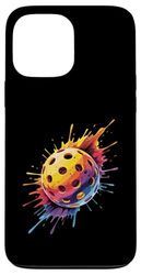 Pickleball Colorato Vernice Splash Art Sport Uomo Donna Custodia per iPhone 13 Pro Max