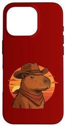 Capybara Cowboy Zen et Sauvage du désert Coque pour iPhone 16 Pro