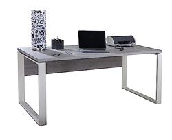 Composad | Escritorio de la línea Dibujo, Escritorio PC Moderna, (LxAxP) 170 x 74,50 x 80 cm, Color Gris hormigón, para Oficina, Estudio, Fabricado en Italia