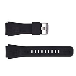 System-S Armband flexibelt av silikon 20 mm för Samsung Galaxy Watch 4 Smartwatch svart, svart, Eine Grösse, Klassisk