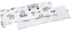 Medi Partners Almohadilla térmica hueso de cereza 60x20cm 800g 100% Algodón 5 cámaras Grande Terapias de frío Funda Extraíble (Mint Zoo)