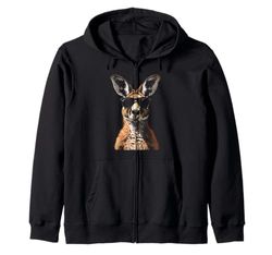 Kangaroo Wearing Sunglasses Colorful Funny Animal Australia Zip Hoodie