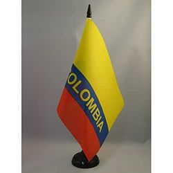 AZ FLAG Bandera de Mesa de Colombia 21x14cm - BANDERINA de DESPACHO Colombiana 14 x 21 cm