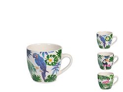 H&h set 12 tazze caff tropical in new bone china cc100