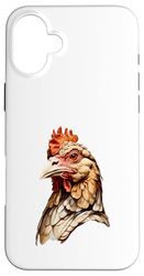 Testa di Pollo Realistica – Grafica da Fattoria Custodia per iPhone 16 Plus