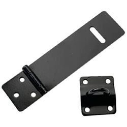 Bulk Hardware BH01734 Chiusura di Sicurezza a Occhiello e Gancio, 75 mm, Nero