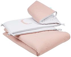 Babyclick beddengoedset, 3-delig, dekbedovertrek + bescherming + vulling, Delta Pink Antiek