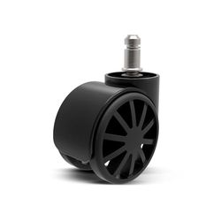 Drift Wheels Type A - Reservdelar hjul till kontorsstol, 5 stycken, Material Nylon, 60mm diameter, tyst roterande, Universal Reservdelar, Färg Svart