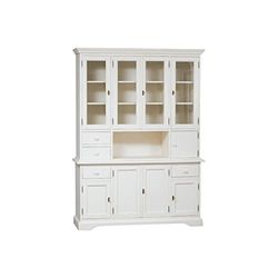 Biscottini INTERNATIONAL ART TRADING Buffet Mobile Soggiorno 200x50x156 cm Cucina Alta | Credenza Legno massello, Bianco, V-L4052-B