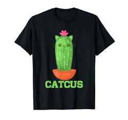 Gatto Cactus Succulente Cactus Amante Pianta Kitty Pun Maglietta