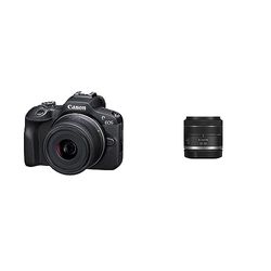 Canon EOS R100 + RF-S 18-45mm F4.5-6.3 IS STM (24.1MP APS-C Mirrorless Camera, Dual Pixel CMOS AF, 4K Video) + Canon obiettivo RF 24-50mm f/4,5-6,3 IS STM