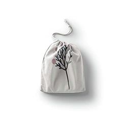 Bonamaison Impreso Algodón Bolsas con Cordón, Bolsa con Cordel para el Hogar y el Almacenamiento de Verduras, Bolso de Compras, Plegable, Ecologica, Reutilizables, Tamaño: 12x15 Cm