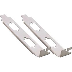 InLine 11109A - Piastra per montaggio di 2 connettori a 9 poli, utilizzabile su entrambi i lati, per slot PCI, metallo, confezione da 2 pezzi