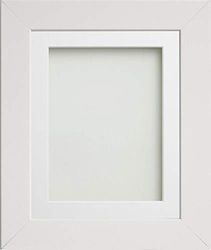Frame Company Watson Range White 10x10 inch Picture Photo Frame with White Mount for Image 5x5 inch *Choice of Sizes* Fitted with Real Glass