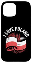 I Love Poland Flag Heritage Design Case for iPhone 15