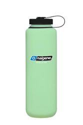 Nalgene Sustain Tritan BPA-vrije waterfles gemaakt van materiaal afgeleid van 50% plastic afval (met behulp van ISCC gecertificeerde massabalance), 40 oz, brede mond, gloeiend groen
