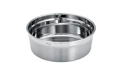 RÖSLE FLEXX 2GO - Contenitore rotondo per il pranzo in acciaio inox, adatto al microonde e al forno fino a 150 °C, lavabile in lavastoviglie, colore: Argento