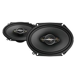 Pioneer TS-A6881F Set di diffusori coassiali a 4 vie da 6 x 8 con 2 altoparlanti (350 W max. ciascuno, 80 W sine), profondità di installazione 62 mm, taglio di installazione 133 x 191 mm, con griglia
