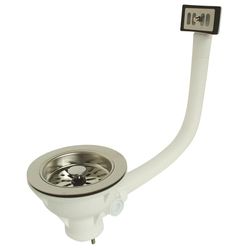 SOMATHERM FOR YOU - cestino dei rifiuti per i lavelli in pietra arenaria, in acciaio inox, sintetico Ø90mm - BB104 NF - Uscita 40/49