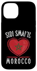 Morocco Flag Heart Sidi Smai’Il City Custodia per iPhone 14