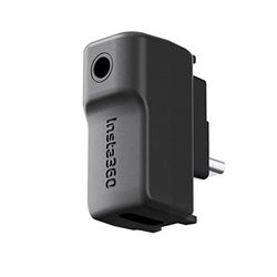 Insta360 Mic Adapter One X2 (Vertical) Input For External Microphones Type-C and 3.5mm Audio Ports