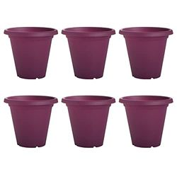 Clever Pots Maceta de plástico de 6 x 19 cm para exteriores o interiores con agujeros de drenaje, ligera y resistente a la intemperie para flores y plantas, ideal para jardín, terrazas y patios,