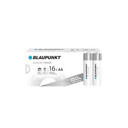 BLAUPUNKT AA alkalinebatterijen, verpakking van 16, voor wandklokken en tv-afstandsbedieningen, LR6BPO/16CP