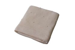 Italbaby Couverture en Maille pour lit bébé, Taille 110 x 150 cm, Pois Taupe