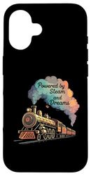 Vintage Steam Train Powered by Steam and Dreams Case for iPhone 16