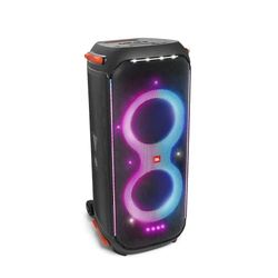 JBL PartyBox 710 Altavoz inalámbrico Bluetooth con efectos de luz, bajos profundos, resistente al agua IPX4 para fiestas y karaoke, USB, TWS, AUX, entradas de micrófono e instrumentos, negro