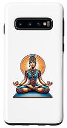 Carcasa para Galaxy S10 Cute Graphic A Women Relaxing, Yoga, Yoga Matutino