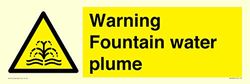 Waarschuwing fontein water pluim bord - 450x150mm - L41
